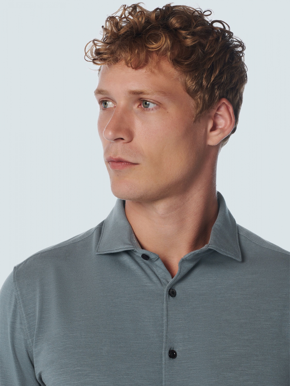 NO EXCESS Heren Overhemd Jersey Tricot Staalgrijs  - Afbeelding 5