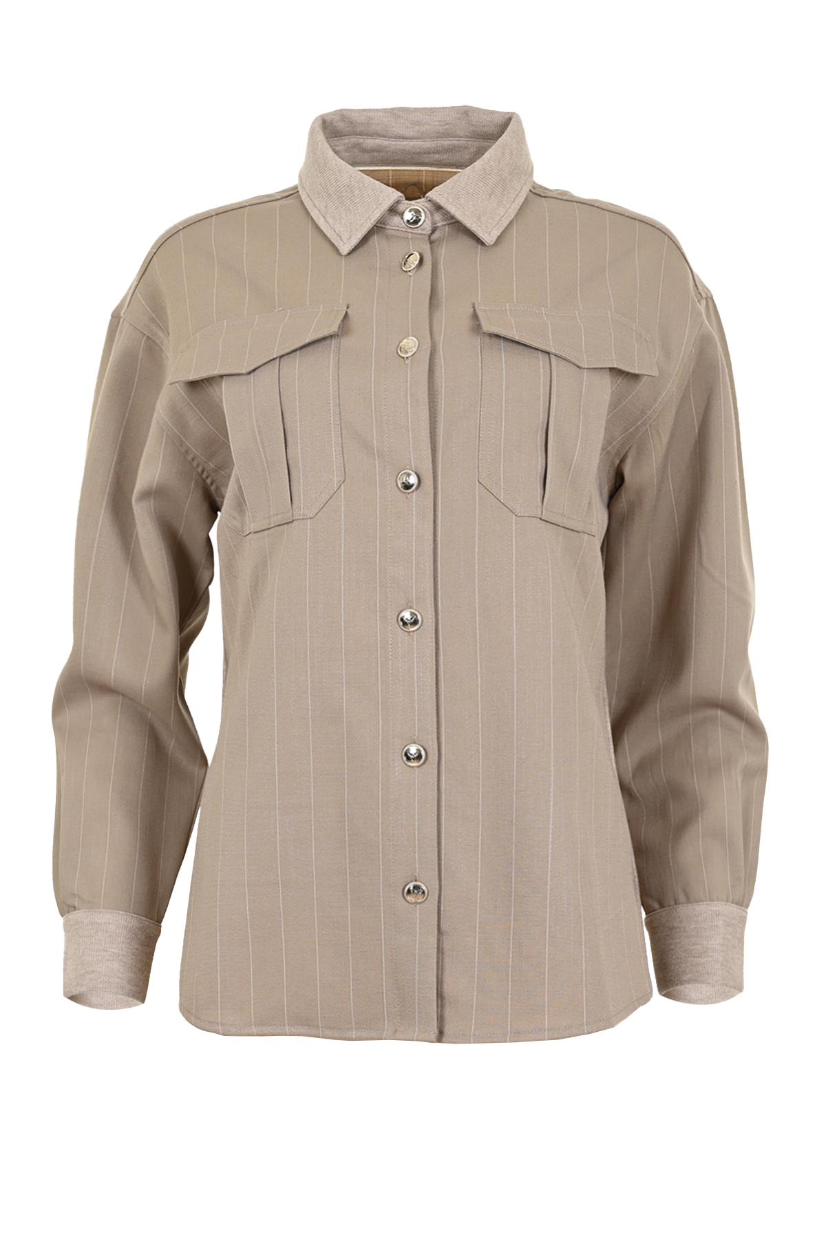 PURE BY ZIZO Dames Jasje Pure Pinstripe Dark Sand  - Afbeelding 4