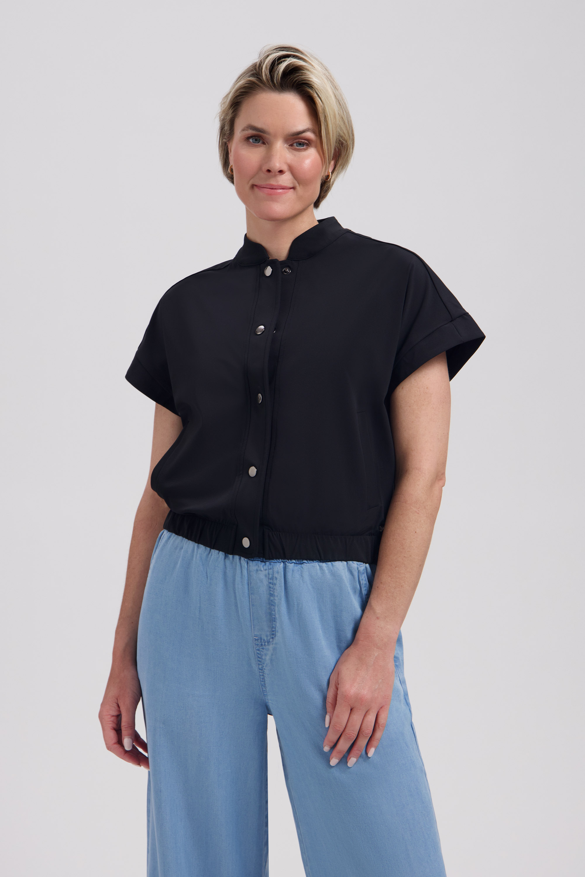 LADY DAY Dames Travelstof Gilet Zwart 