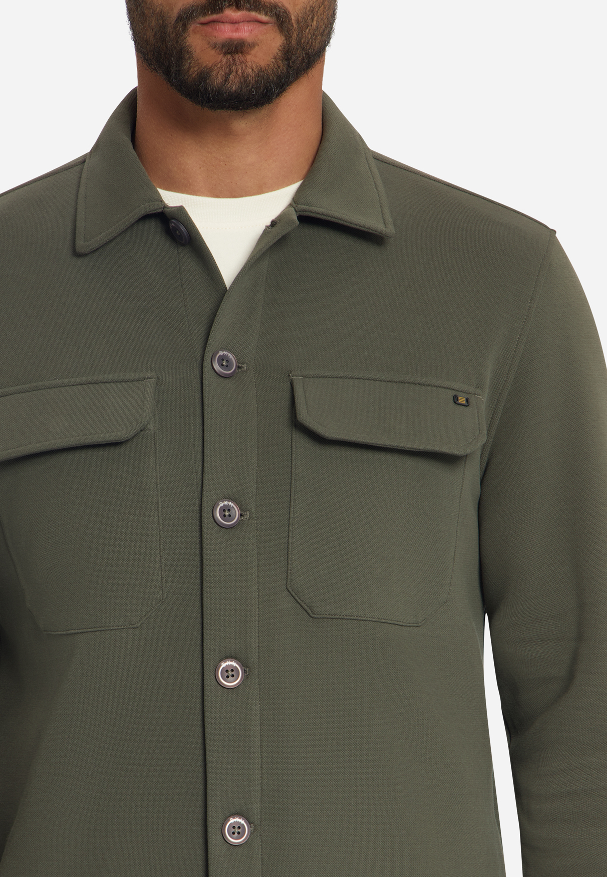 NO EXCESS Heren Overshirt Donker Groen  - Afbeelding 6