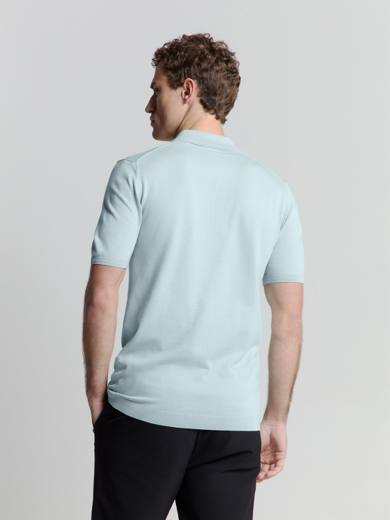 NO EXCESS Polo Met Rits Ice  - Afbeelding 2