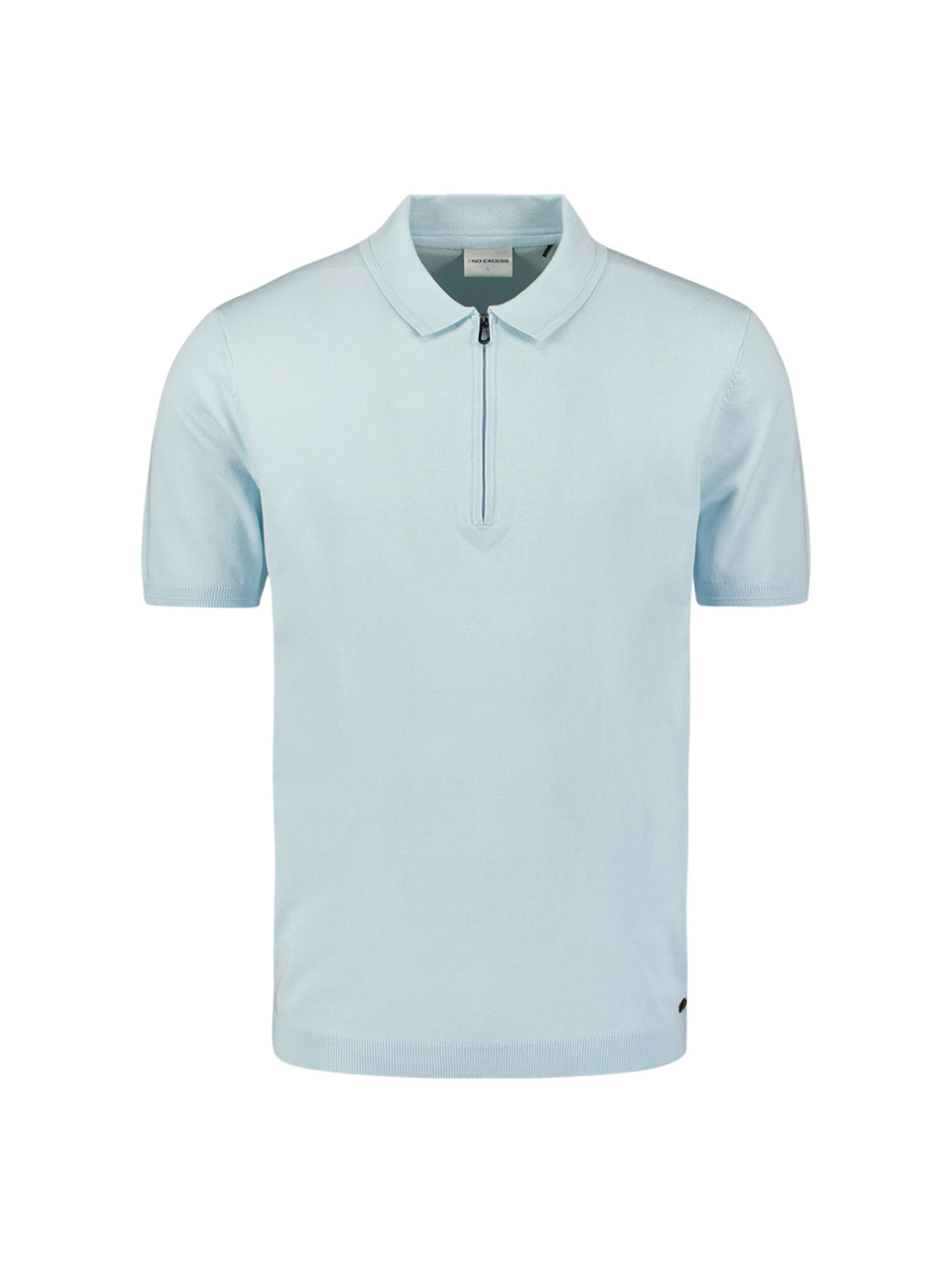 NO EXCESS Polo Met Rits Ice  - Afbeelding 3