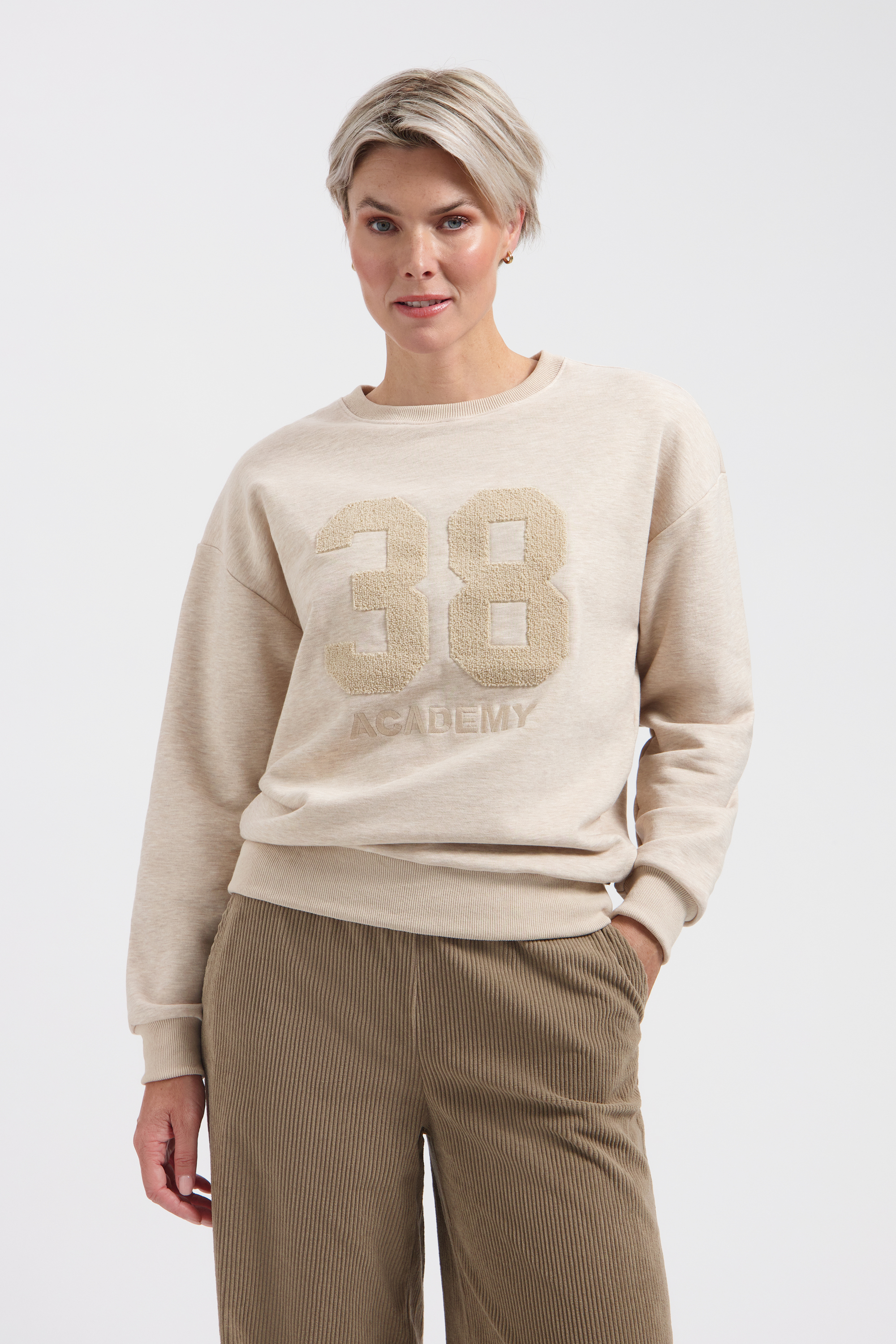 LADY DAY Dames Sweater Academy Vanilla Melange