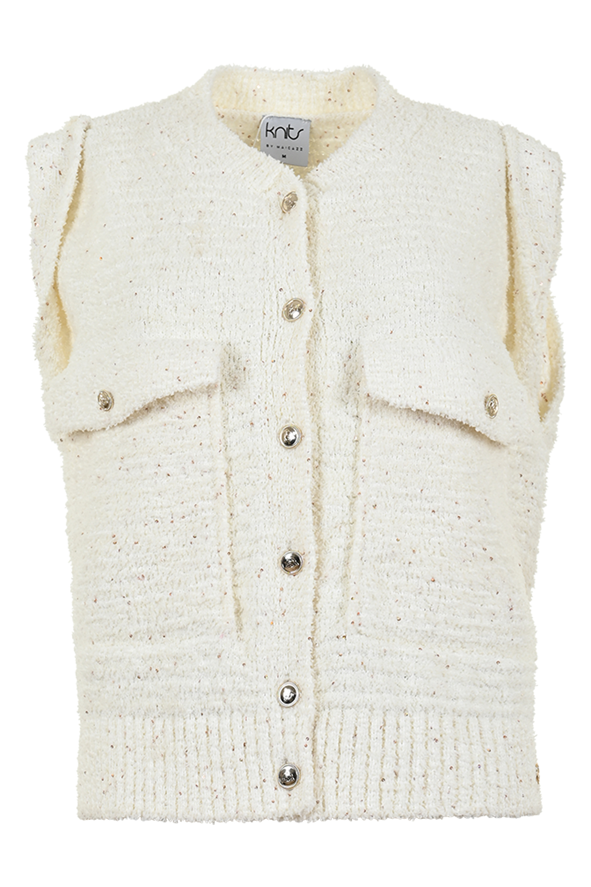MAICAZZ Dames Gilet Remi Offwhite-Gold 