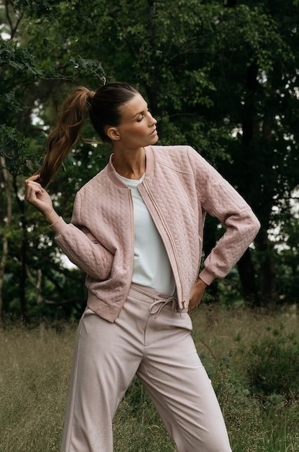 MAICAZZ Dames Bomber Jasje Sali Mellow Roze 
