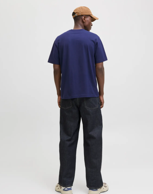 JACK & JONES Heren T-Shirt Originals Logo Donkerblauw - Afbeelding 2