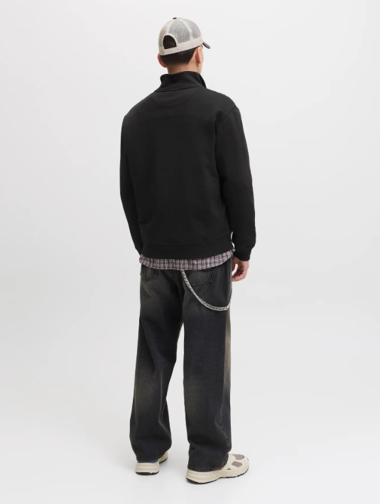 JACK&JONES Heren Sweater Met Rits Zwart  - Afbeelding 4