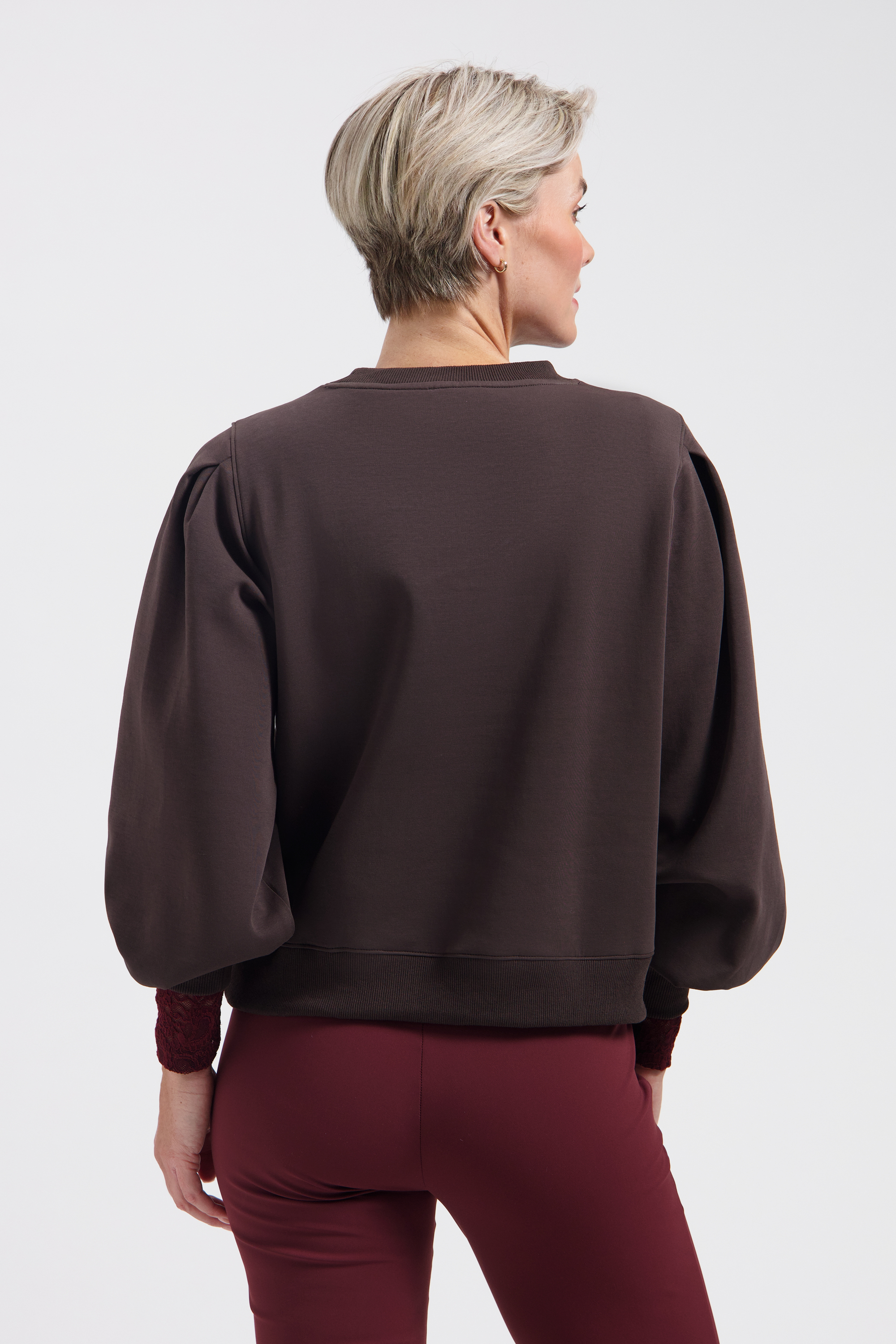 LADY DAY Dames Sweater Mon Amie Donkerbruin - Afbeelding 3