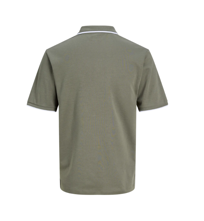 JACK & JONES Premium Heren Poloshirt Tricot Olijf Groen  - Afbeelding 2