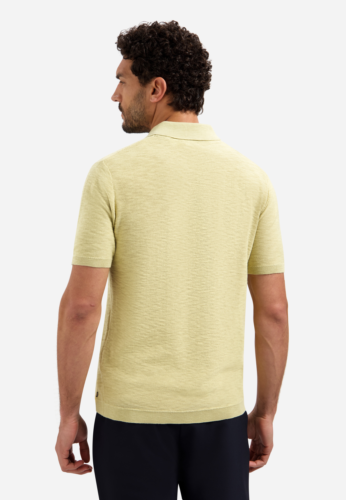 NO EXCESS Gebreid Heren Poloshirt Lichtgroen - Afbeelding 2