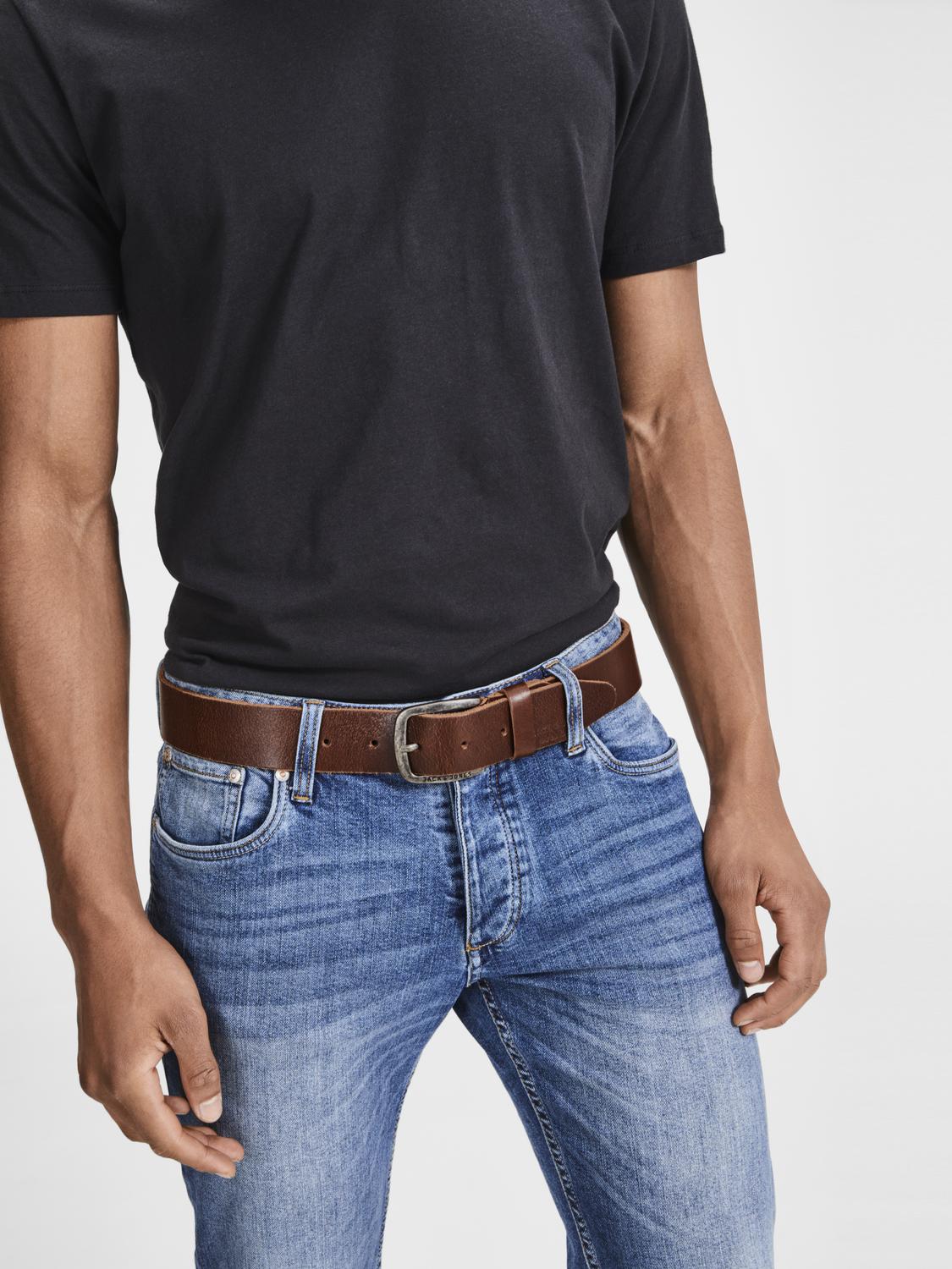 JACK&JONES Herenriem Paul Leer Black Coffee  - Afbeelding 2