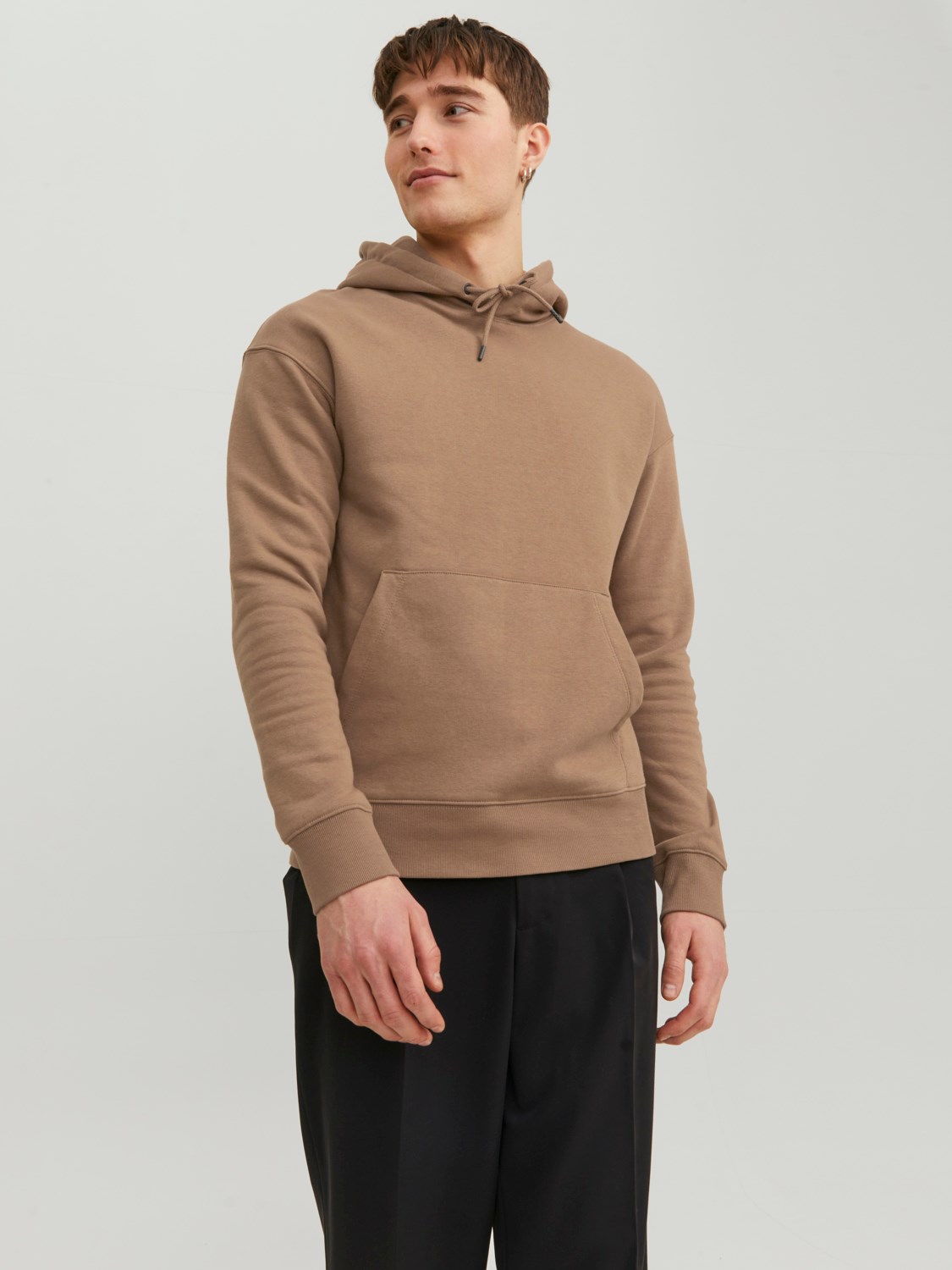 JACK&JONES Sweat Hoodie Effen Otter Bruin  - Afbeelding 2