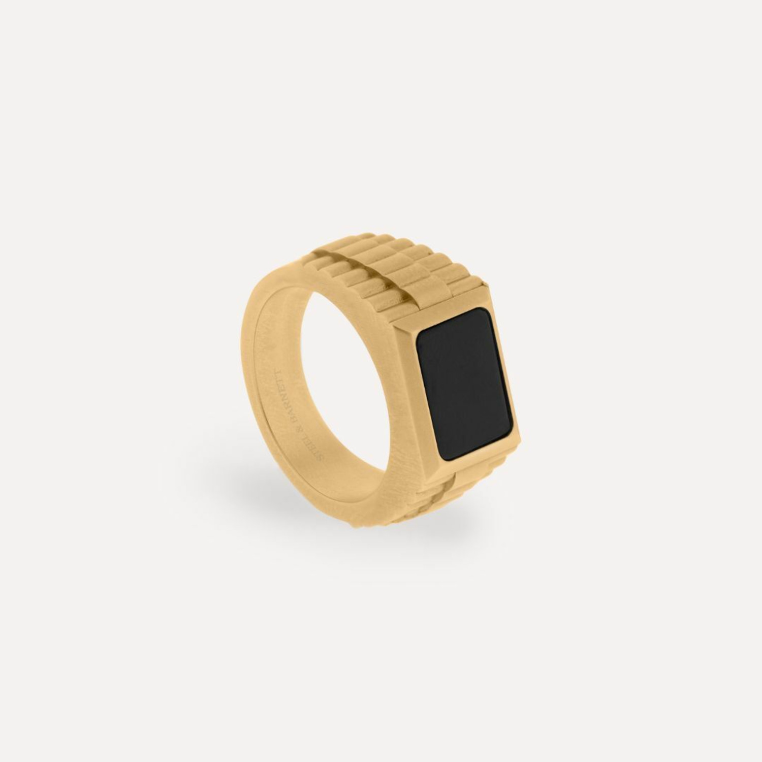 STEEL&BARNETT Herenring Hudson Goud-Zwart 