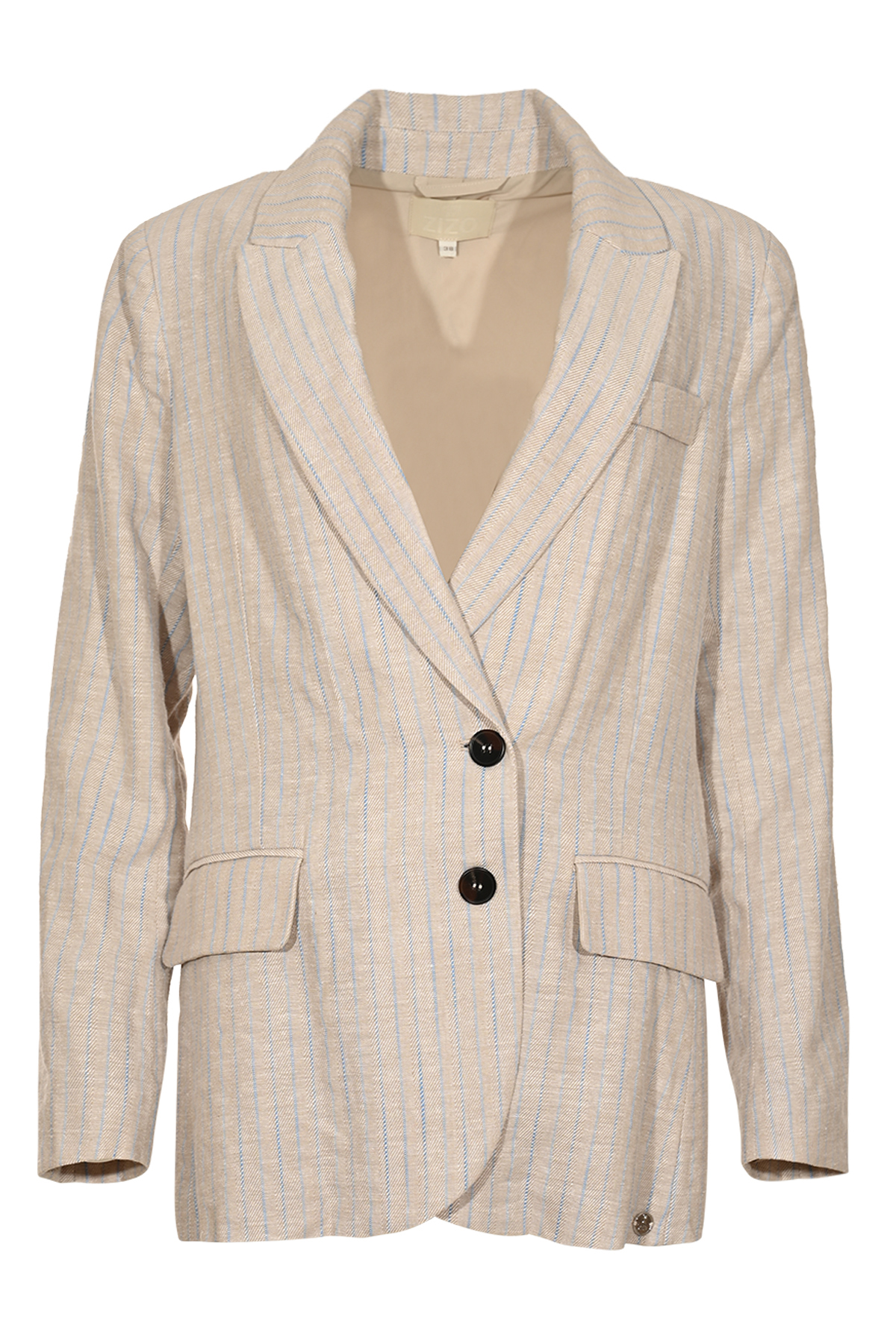 PURE BY ZIZO Dames Blazer Sahara Sand Stripe 