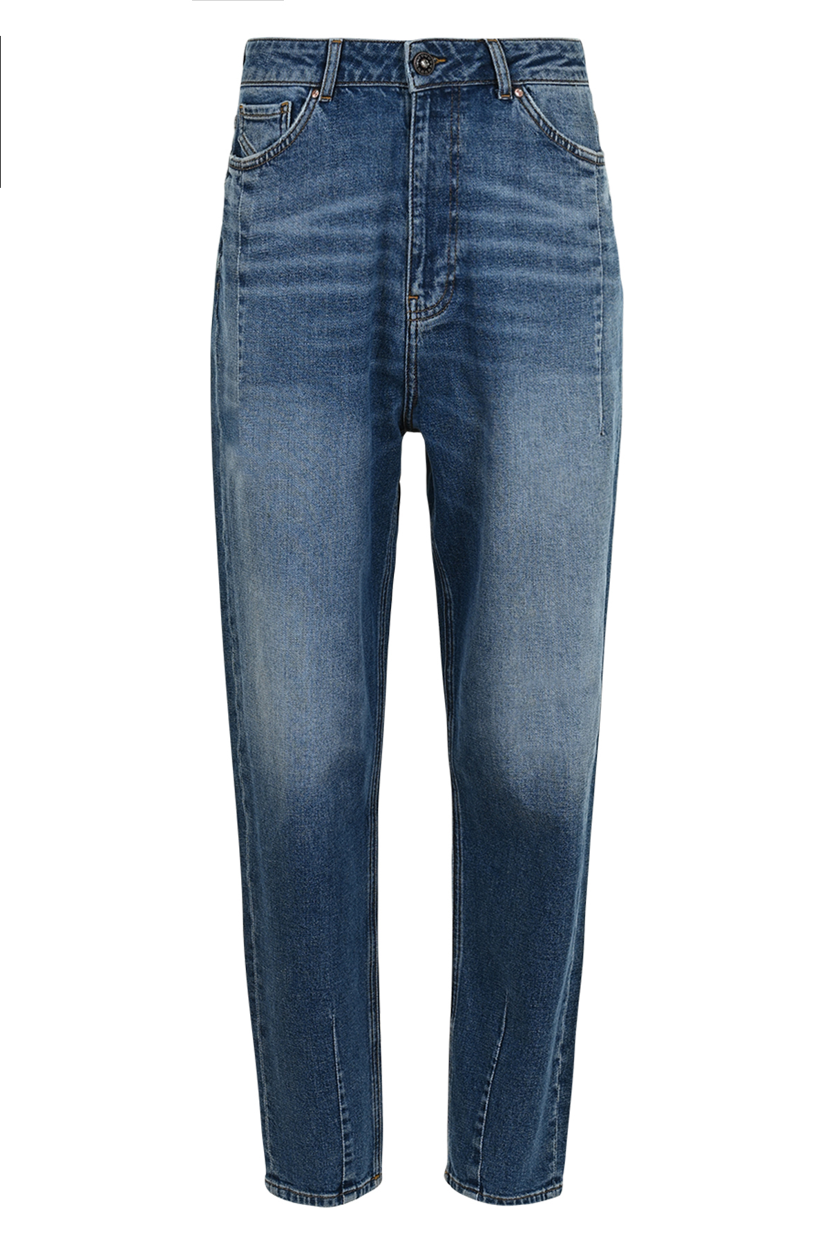 DNM PURE Dames Spijkerbroek Cool J Carrot Fit Mid Blue 