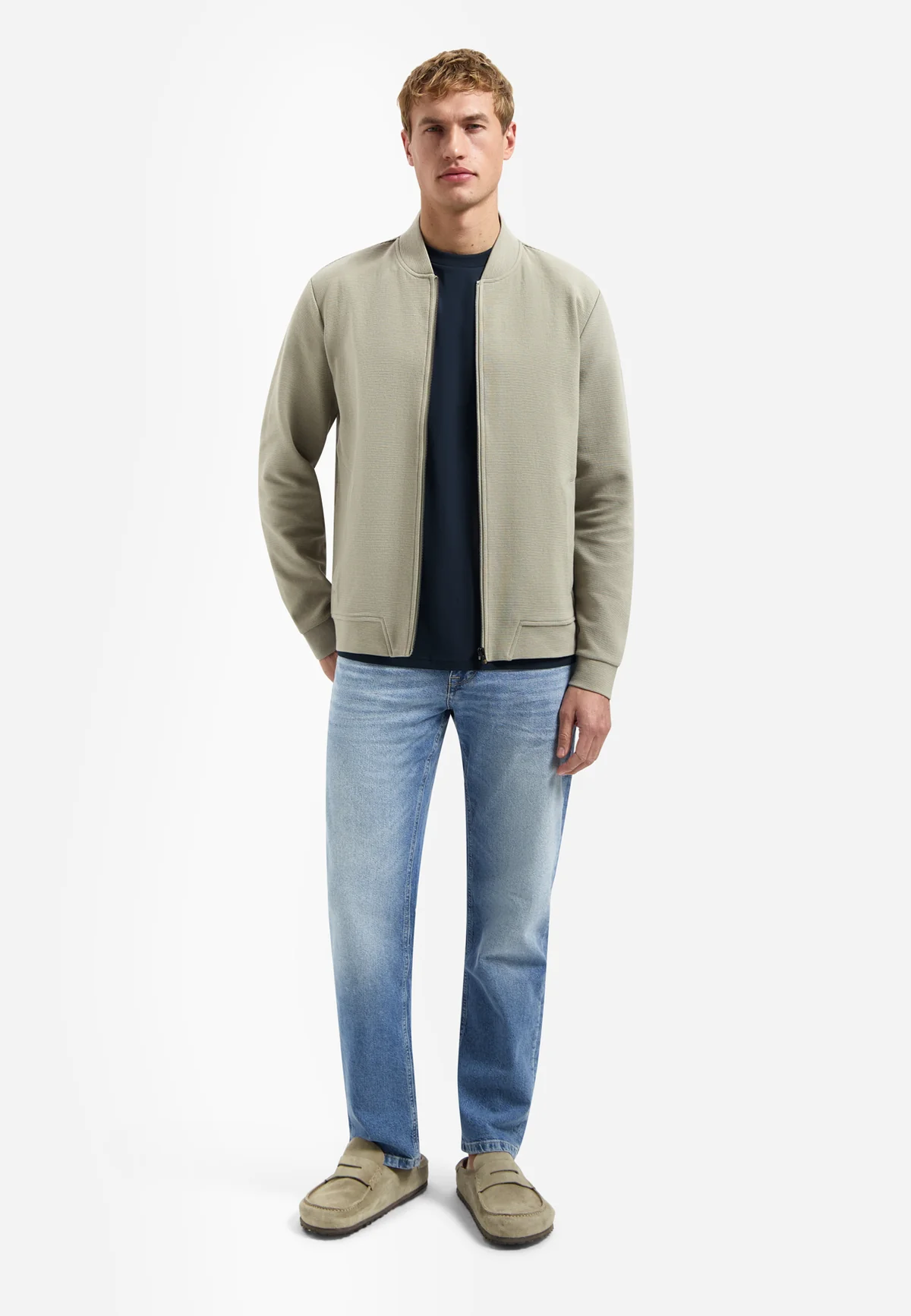 NO EXCESS Sweatvest Met Structuur Taupe - Afbeelding 2