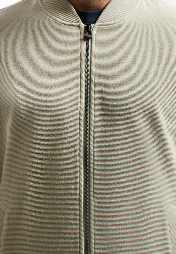 NO EXCESS Sweatvest Met Structuur Taupe - Afbeelding 4
