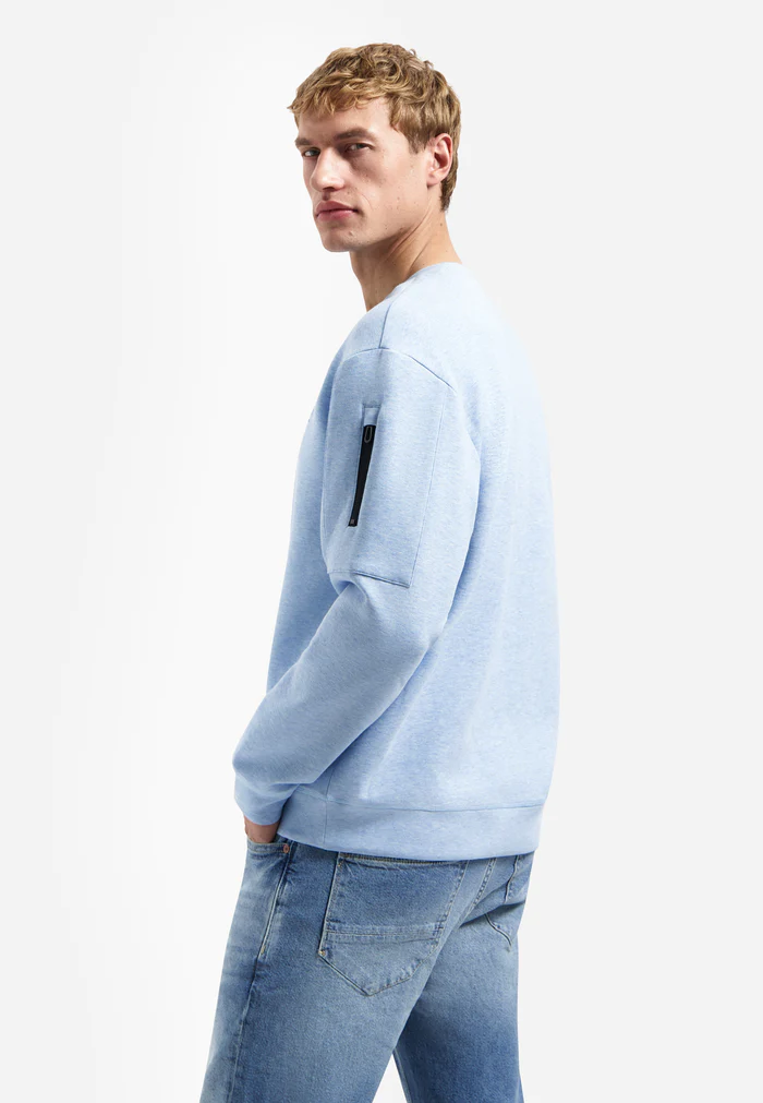 NO EXCESS Melange Sweater Blue - Afbeelding 3