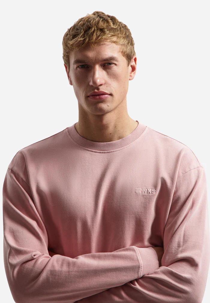 NO EXCESS Sweater Relaxed Fit Light Mauve - Afbeelding 4