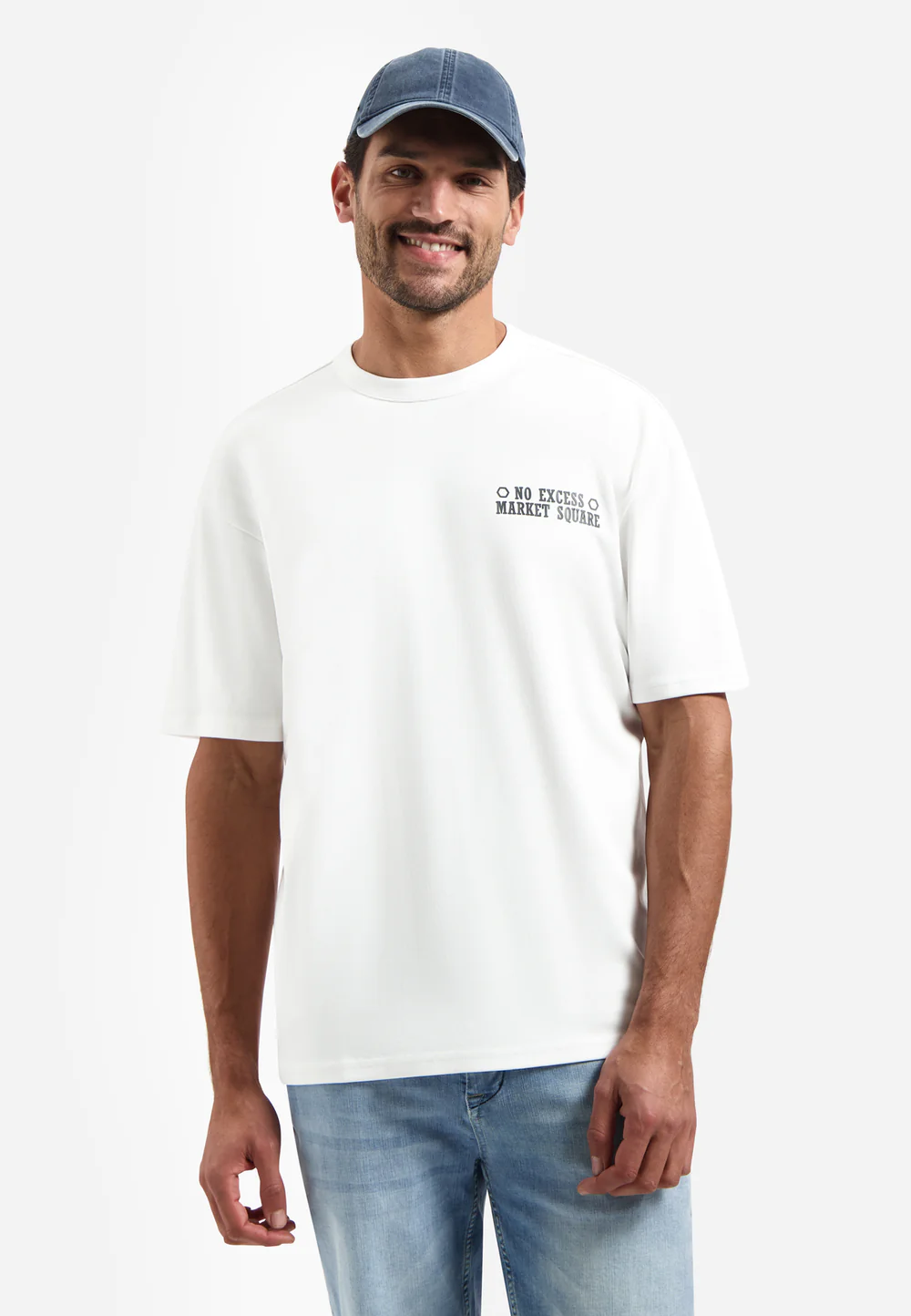 NO EXCESS T-shirt Met Print Op De Achterkant Wit