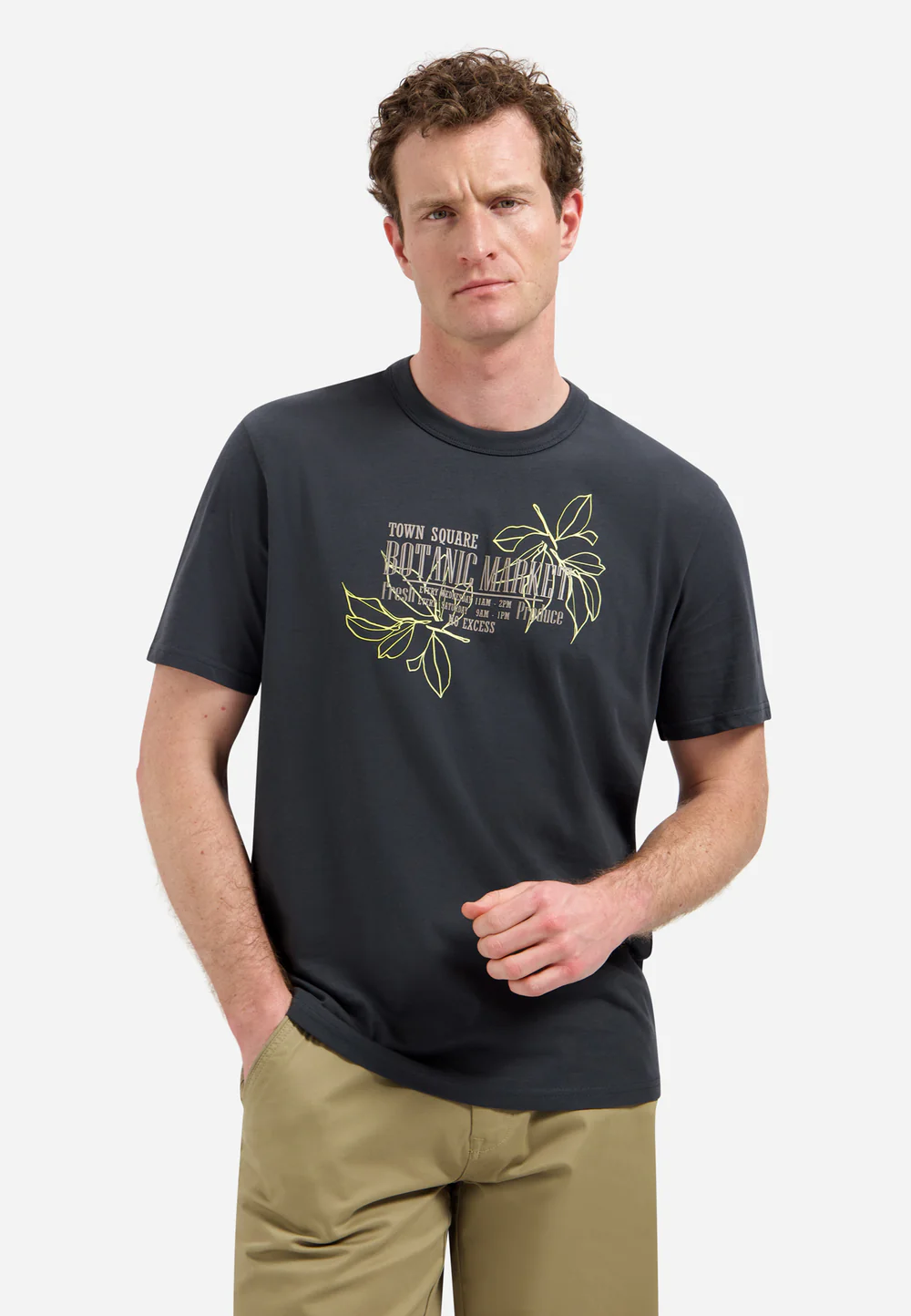 NO EXCESS T-shirt Met Ronde Hals Dark Steel