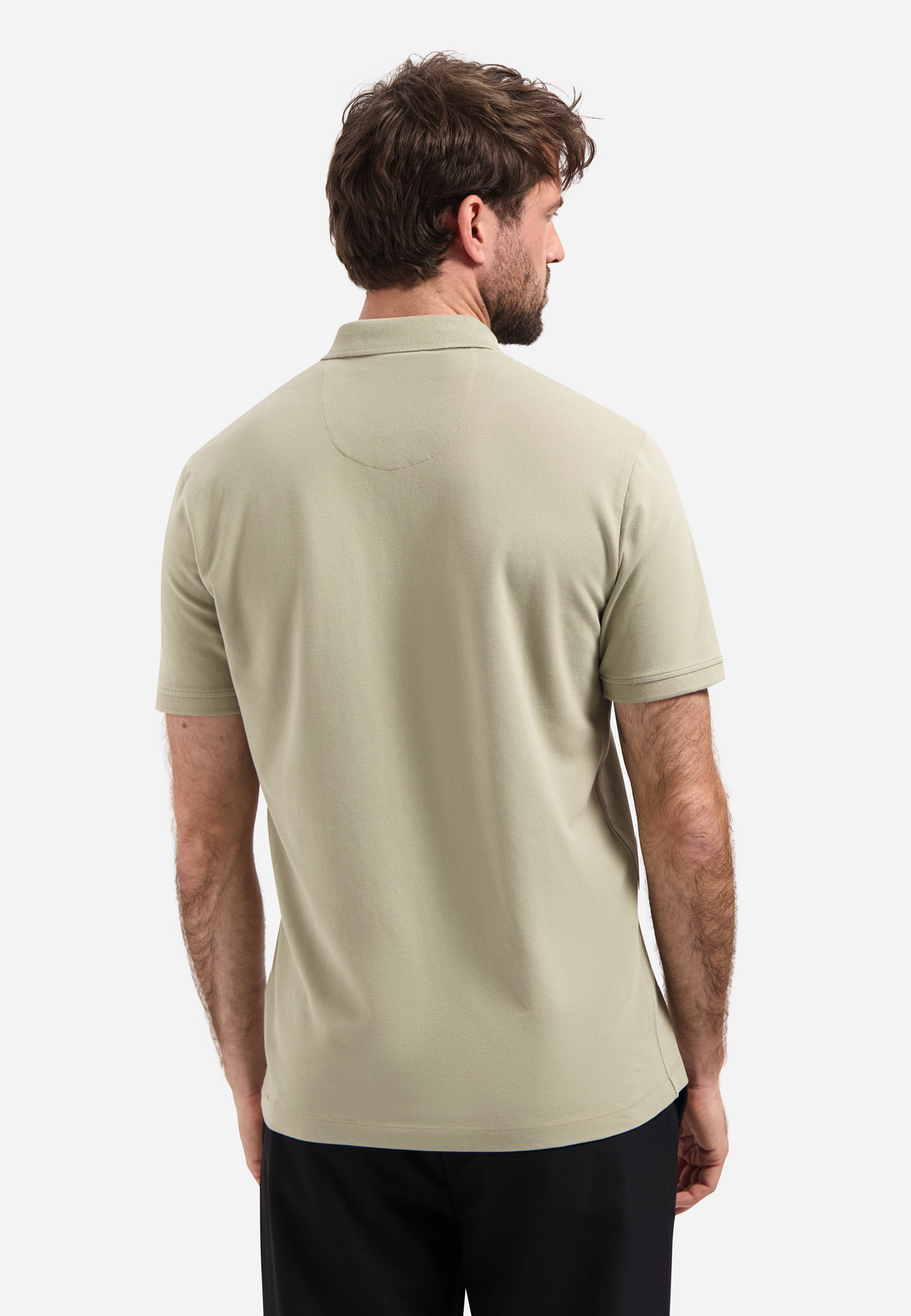 NO EXCESS Heren Poloshirt Taupe - Afbeelding 3