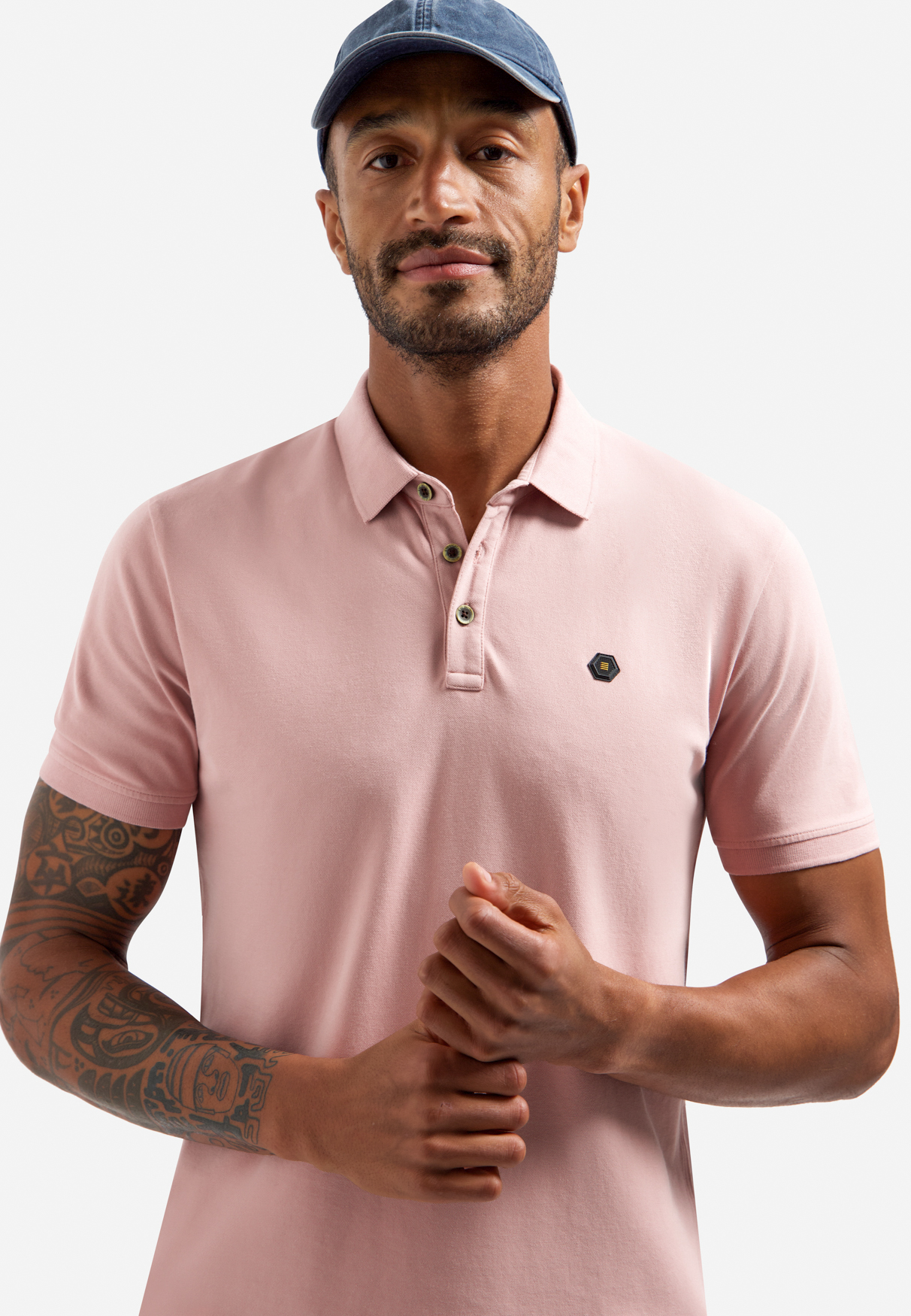 NO EXCESS Heren Poloshirt Light Mauve - Afbeelding 3