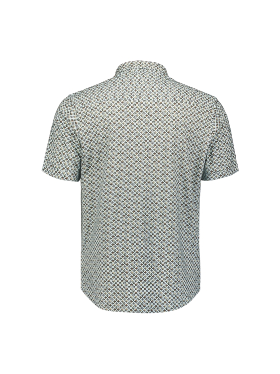 NO EXCESS Overhemd Met Korte Mouwen Katoen Met Print Green - Afbeelding 5