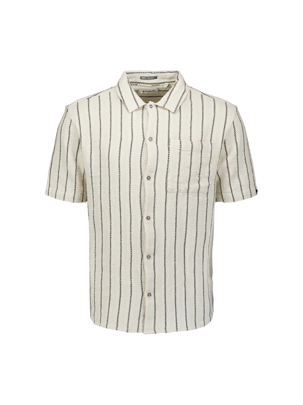 NO EXCESS Gestreept Overshirt Met Korte Mouwen Kit - Afbeelding 3