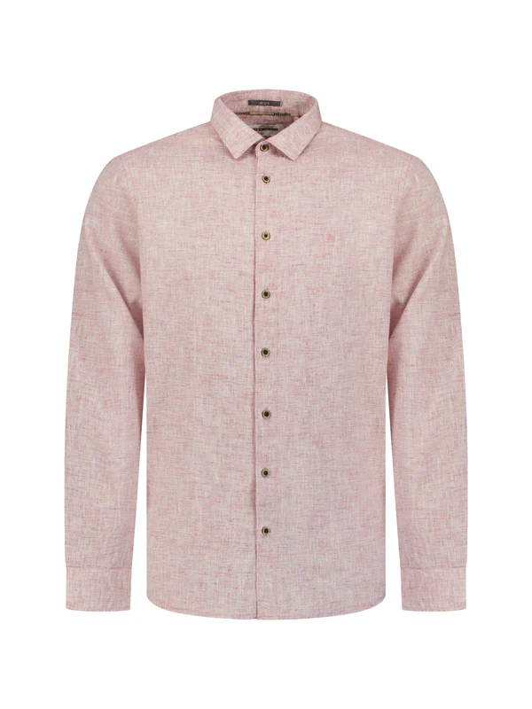 NO EXCESS Overhemd Linnen Mauve - Afbeelding 2