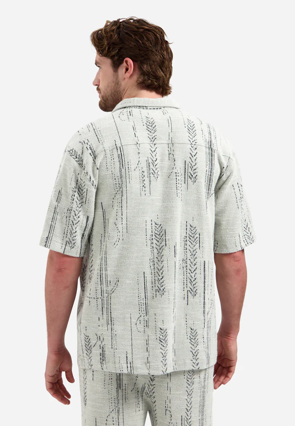 NO EXCESS Overhemd Jacquard Short Sleeved Kit  - Afbeelding 2