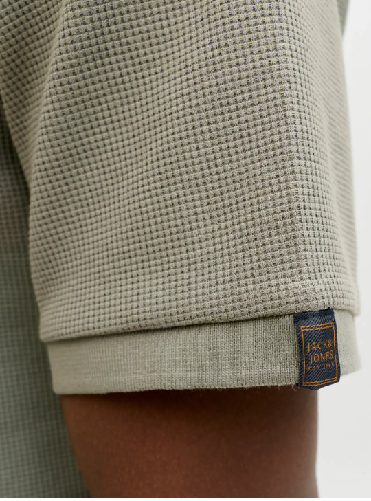 JACK & JONES Heren Poloshirt Daytona Wafelstructuur Groen  - Afbeelding 5