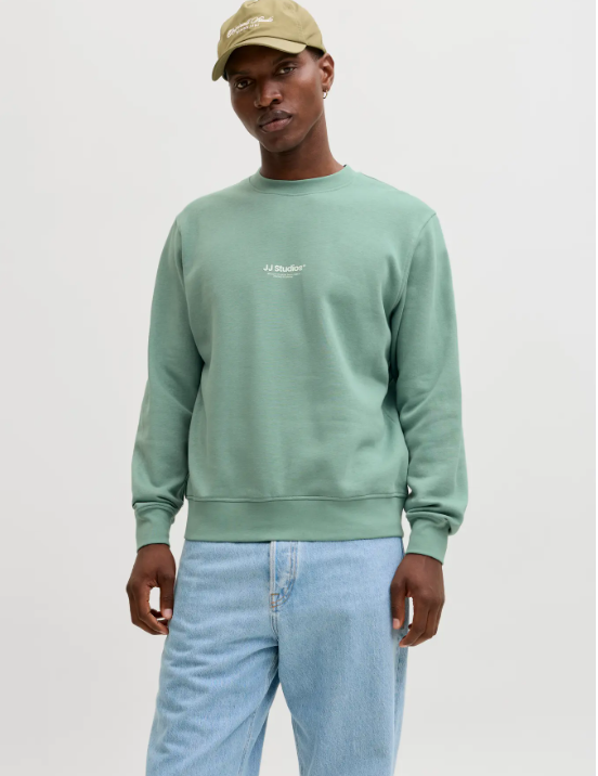 JACK&JONES Heren Sweater Soho Blauw-Groen  - Afbeelding 2