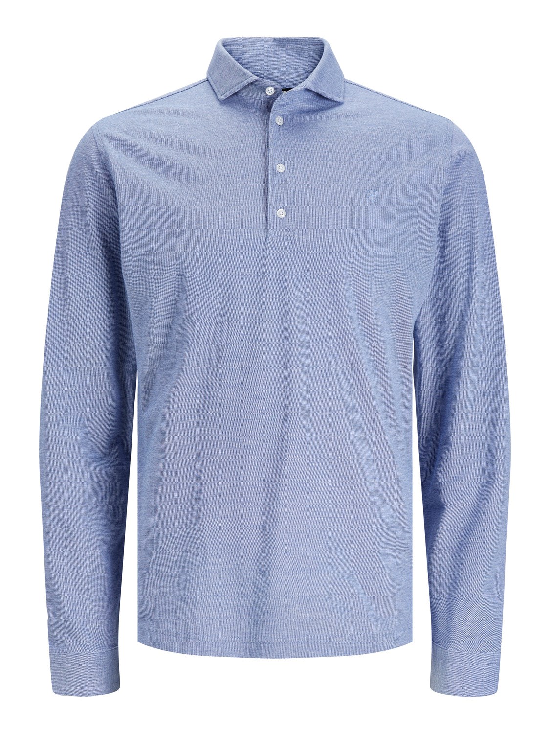 JACK&JONES Poloshirt Lange Mouwen Lichtblauw