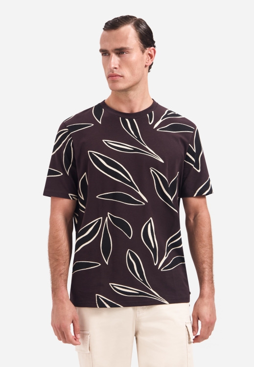 NO EXCESS Heren T-Shirt  Crewneck Regular Fit Print