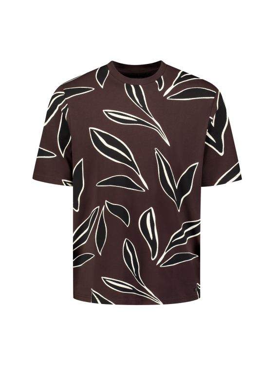 NO EXCESS Heren T-Shirt  Crewneck Regular Fit Print - Afbeelding 3