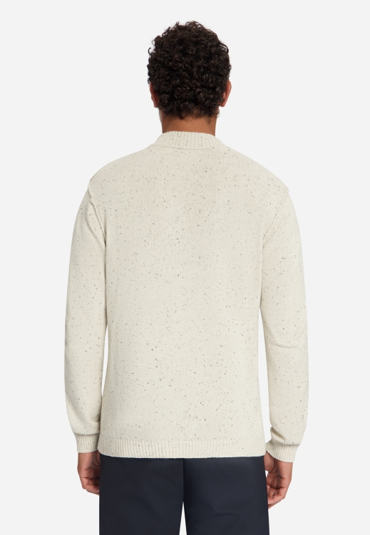 NO EXCESS Heren Pullover Turtle Neck Melange Neps With Wool Stone - Afbeelding 2