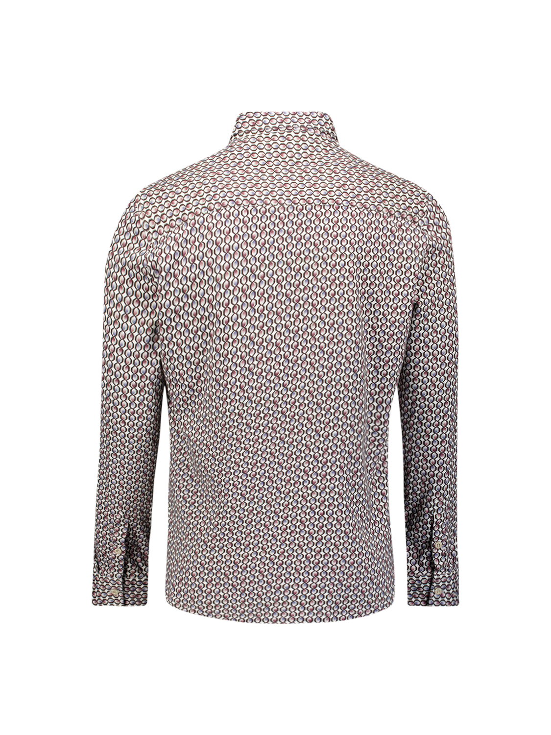 NO EXCESS Heren Overhemd Shirt Jersey Allover Printed White  - Afbeelding 2
