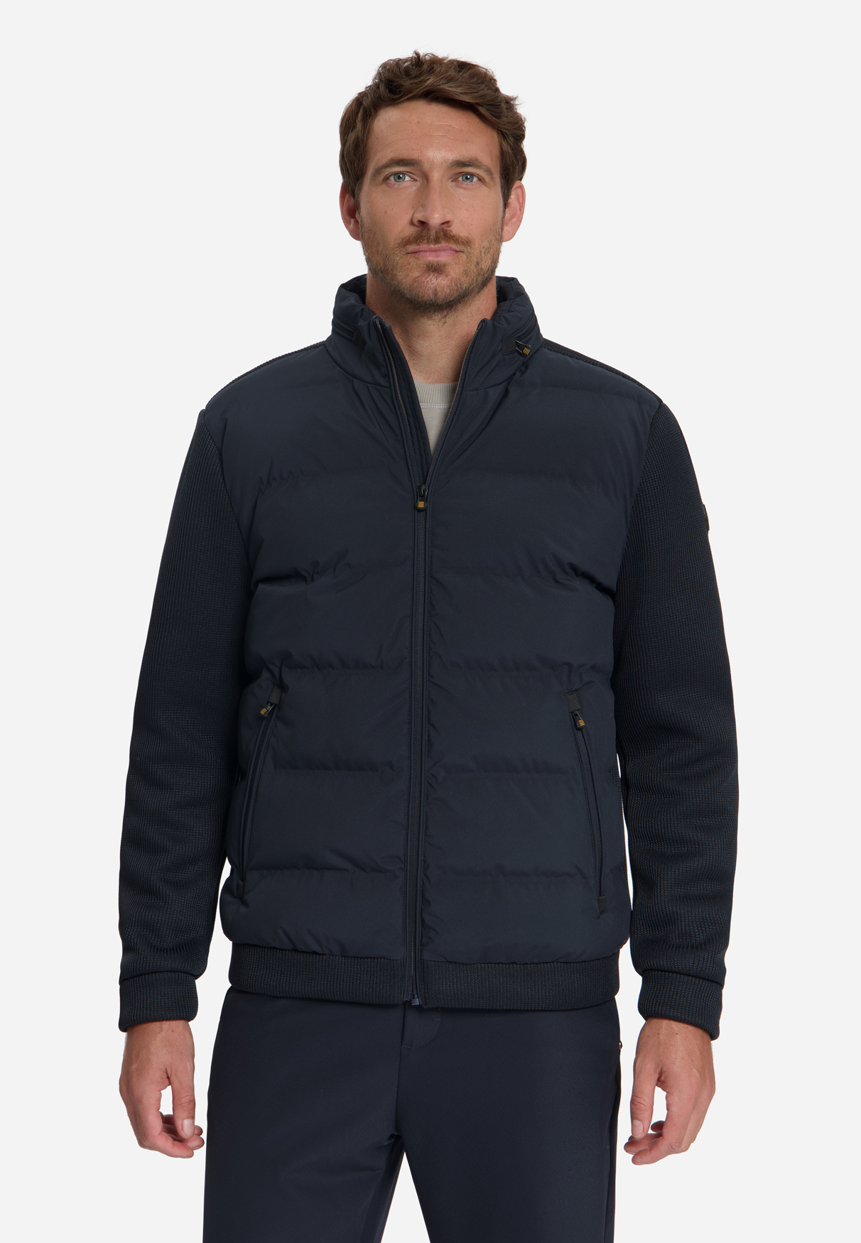 NO EXCESS Jacket Short Fit Sealed Knitted Mix Dark Night