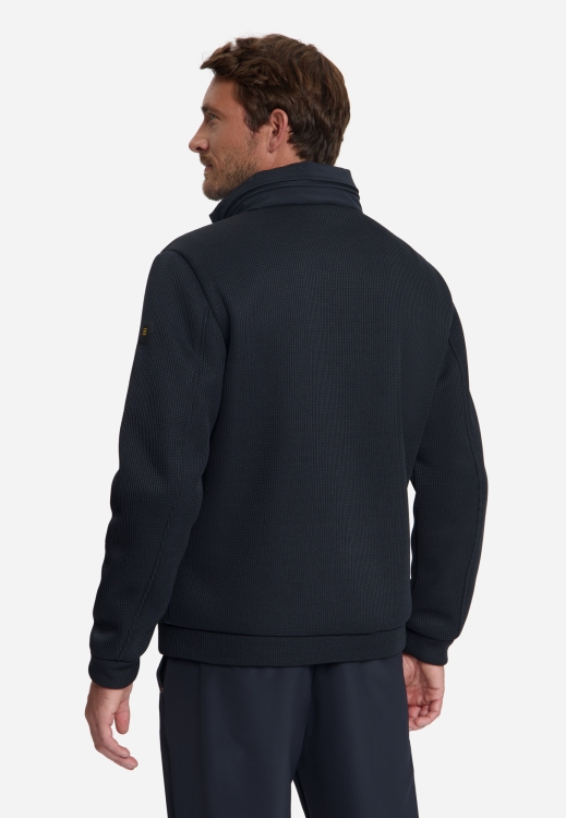 NO EXCESS Jacket Short Fit Sealed Knitted Mix Dark Night - Afbeelding 2