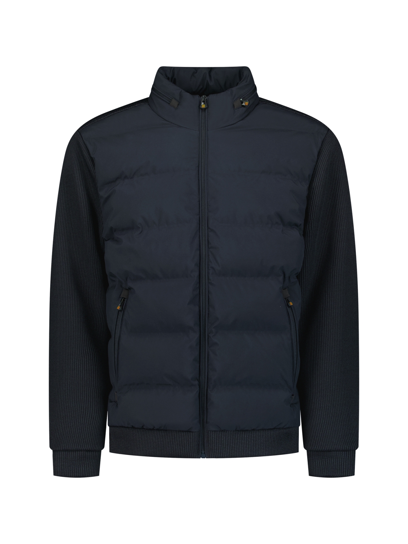 NO EXCESS Jacket Short Fit Sealed Knitted Mix Dark Night - Afbeelding 3