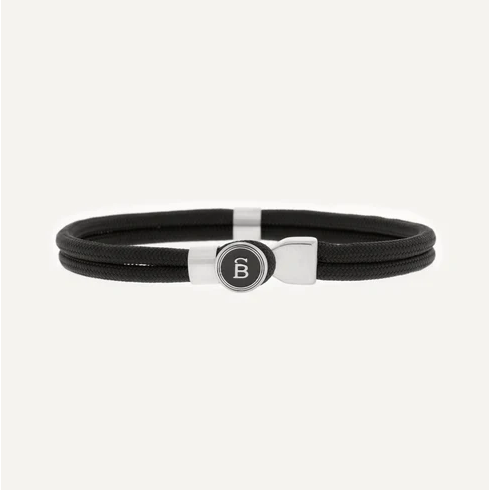 STEEL&BARNETT Herenarmband Riptide Black-Silver 