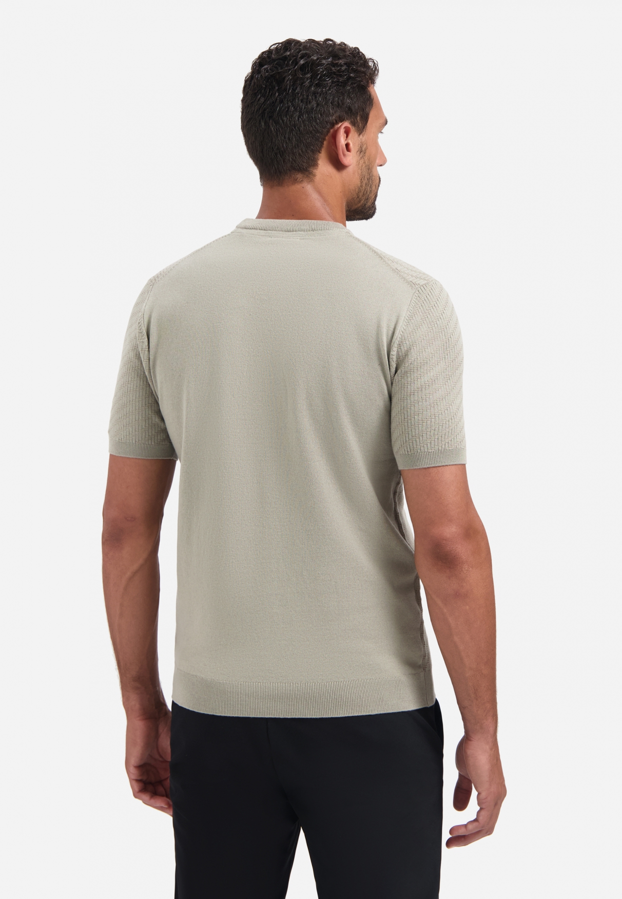 NO EXCESS Heren Shirt Structuur Bruin-Grijs - Afbeelding 3