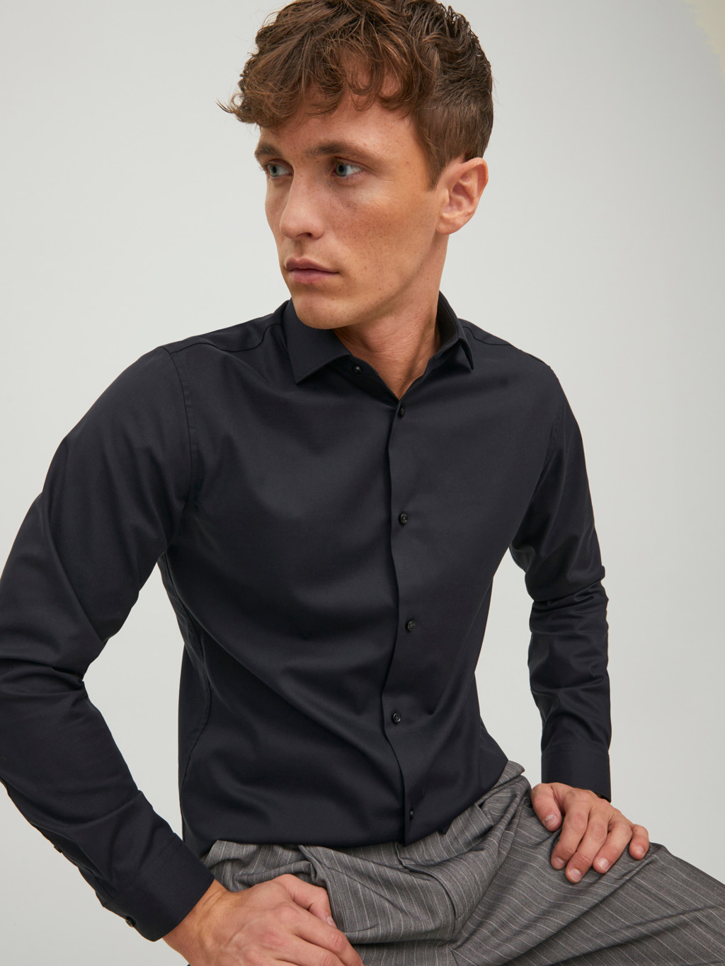 JACK&JONES Heren Overhemd Parker Slim Fit Black  - Afbeelding 6