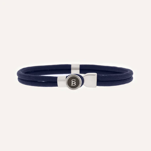 STEEL&BARNETT Herenarmband Riptide Navy-Silver 