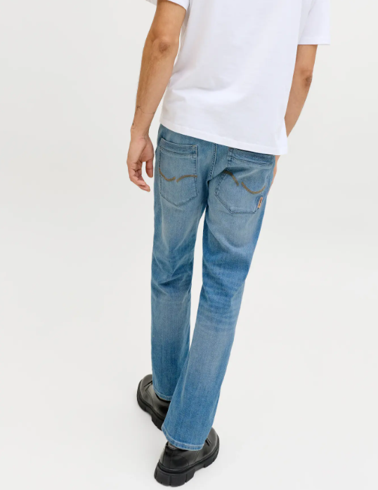 JACK & JONES Heren Jeans Clark Regular GE834 Blue Denim  - Afbeelding 2