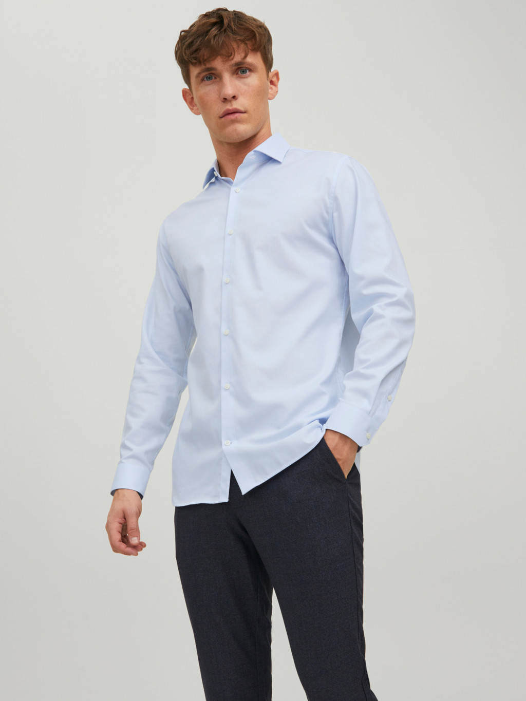 JACK&JONES Heren Overhemd Parker Slim Fit Cashmere Blue 