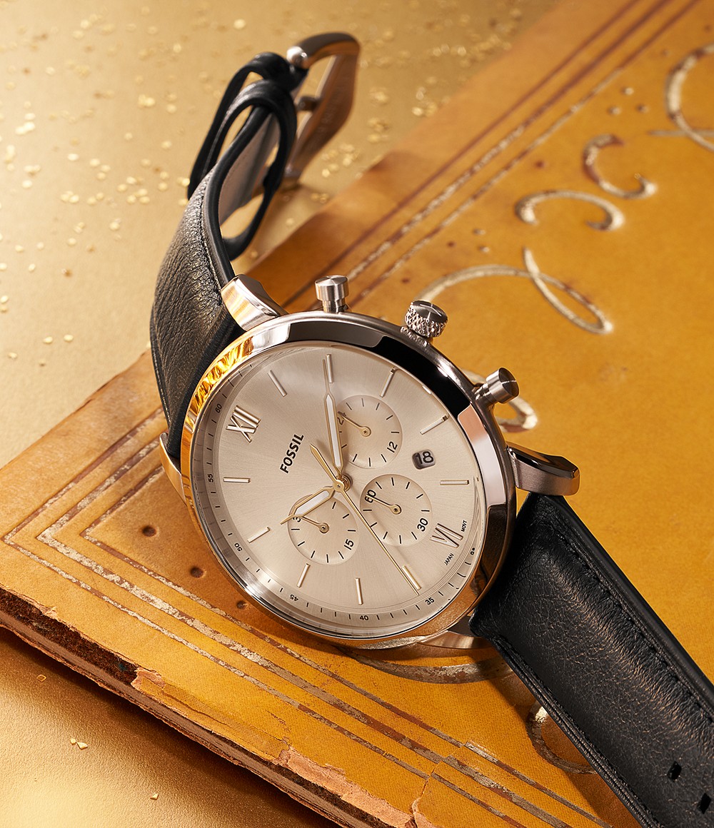 Fossil Herenhorloge Neutra Chronograaf Zwart FS5885 - Afbeelding 3