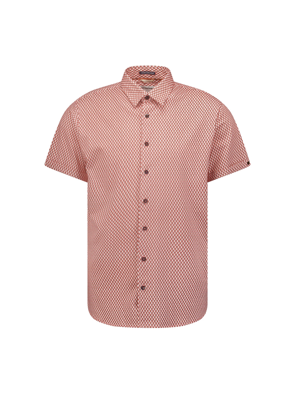 NO EXCESS Heren Overhemd Korte Mouw Jersey Rood 