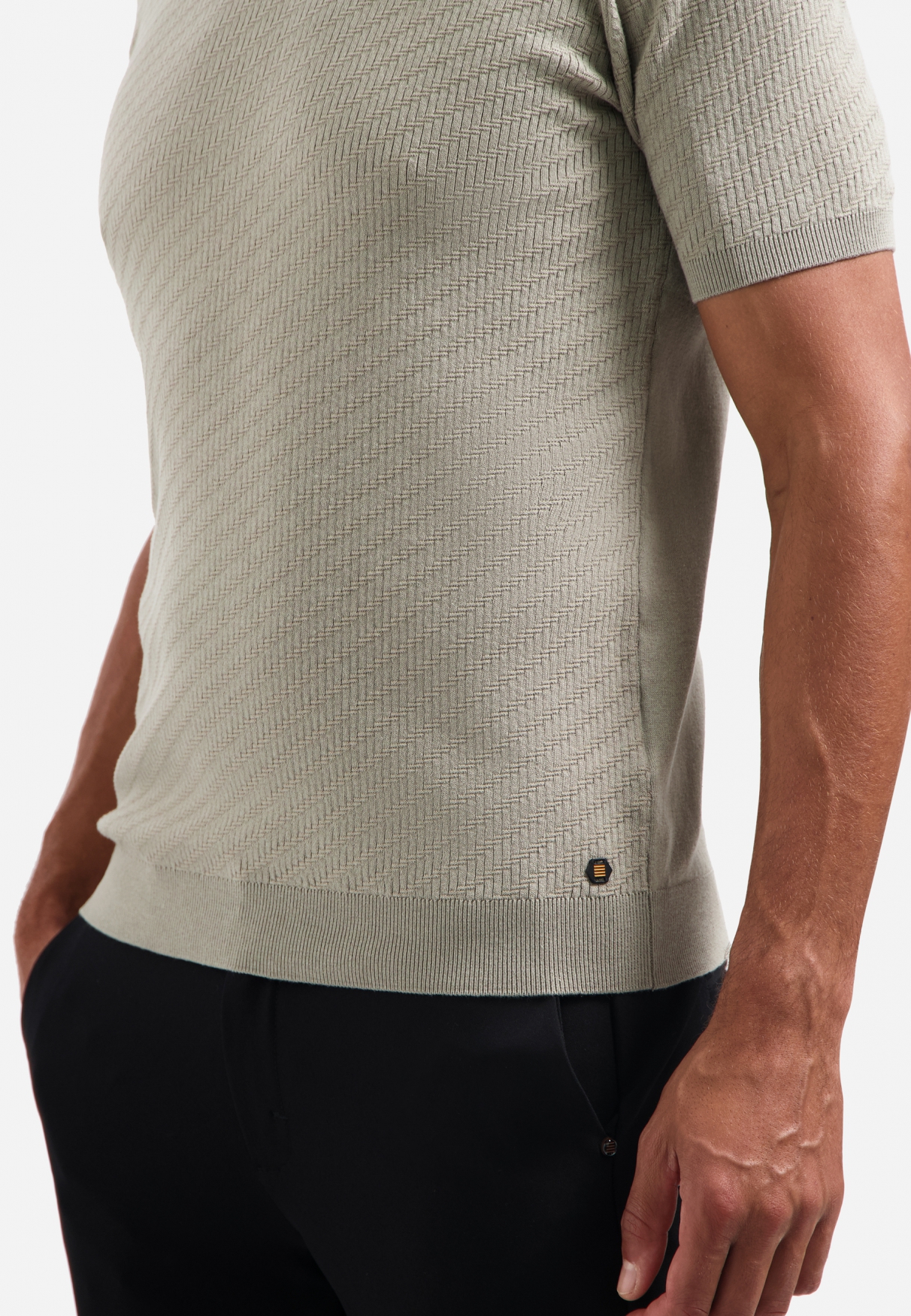 NO EXCESS Heren Shirt Structuur Bruin-Grijs - Afbeelding 5
